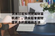 洪水过后如何把握财富机遇?,洪水后掌握财富机会的策略和方法 洪水过后如何把握财富机遇?,洪水后掌握财富机会的策略和方法
