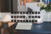 揭秘虾皮网站流量增长背后的秘密，虾皮网站流量激增内幕大揭秘