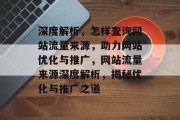 深度解析，怎样查询网站流量来源，助力网站优化与推广，网站流量来源深度解析，揭秘优化与推广之道