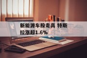 新能源车股走高 特斯拉涨超1.6% 新能源车股走高 特斯拉涨超1.6%