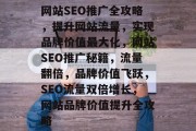 网站SEO推广全攻略，提升网站流量，实现品牌价值最大化，网站SEO推广秘籍，流量翻倍，品牌价值飞跃，SEO流量双倍增长，网站品牌价值提升全攻略