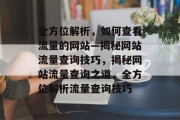 全方位解析，如何查看流量的网站—揭秘网站流量查询技巧，揭秘网站流量查询之道，全方位解析流量查询技巧