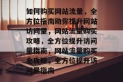 如何购买网站流量，全方位指南助你提升网站访问量，网站流量购买攻略，全方位提升访问量指南，网站流量购买全攻略，全方位提升访问量指南