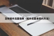 怎样提升流量指数（提升流量速度的方法）