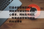 打造卓越营销型网站，揭秘高效建设团队的核心要素，揭秘高效团队，构建卓越营销型网站的关键要素