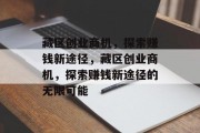 藏区创业商机,探索赚钱新途径,藏区创业商机,探索赚钱新途径的无限可能