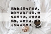 揭秘耗流量多的网站，如何节省你的流量，畅享网络生活，流量消耗揭秘，学会节省，畅享无拘束网络生活
