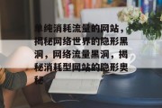 单纯消耗流量的网站，揭秘网络世界的隐形黑洞，网络流量黑洞，揭秘消耗型网站的隐形奥秘