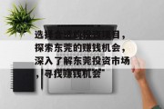 选择合适的投资项目,探索东莞的赚钱机会,深入了解东莞投资市场,寻找赚钱机会 选择合适的投资项目,探索东莞的赚钱机会,深入了解东莞投资市场,寻找赚钱机会