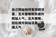 自己网站如何有效刷流量，五大策略助你提升网站人气，五大策略，轻松提升网站流量，引爆人气