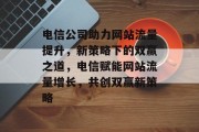 电信公司助力网站流量提升，新策略下的双赢之道，电信赋能网站流量增长，共创双赢新策略