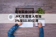 建业实业(00216.HK)年度收入增加3%至11.03亿港元