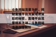 斗鱼网站流量分析，揭秘直播平台流量增长背后的秘密，直播平台流量增长之谜，斗鱼网站流量深度解析