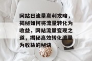 网站日流量赢利攻略，揭秘如何将流量转化为收益，网站流量变现之道，揭秘高效转化流量为收益的秘诀