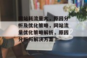 网站耗流量大，原因分析及优化策略，网站流量优化策略解析，原因分析与解决方案