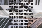俄罗斯作为全球网络大国之一,其网站的数量庞大,且类型多样。对于需要在俄罗斯推广自己的网站的用户来说,选择一款合适的网站插件是非常重要的。以下是一些关于如何推荐俄罗斯网站插件的建议。,适合俄罗斯网站推广的推荐插件列表 俄罗斯作为全球网络大国之一,其网站的数量庞大,且类型多样。对于需要在俄罗斯推广自己的网站的用户来说,选择一款合适的网站插件是非常重要的。以下是一些关于如何推荐俄罗斯网站插件的建议。,适合俄罗斯网站推广的推荐插件列表