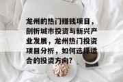 龙州的热门赚钱项目,剖析城市投资与新兴产业发展,龙州热门投资项目分析,如何选择适合的投资方向? 龙州的热门赚钱项目,剖析城市投资与新兴产业发展,龙州热门投资项目分析,如何选择适合的投资方向?
