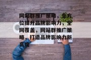 网站群推广策略，全方位提升品牌影响力，全网覆盖，网站群推广策略，打造品牌影响力新高度