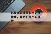 影视网站流量解析,流量大,背后的秘密与挑战 影视网站流量解析,流量大,背后的秘密与挑战