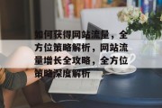 如何获得网站流量，全方位策略解析，网站流量增长全攻略，全方位策略深度解析