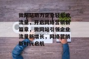 微网站助力企业轻松收流量，开启网络营销新篇章，微网站引领企业流量新增长，网络营销新时代启航