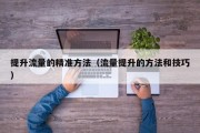 提升流量的精准方法（流量提升的方法和技巧）