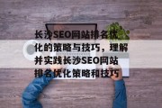长沙SEO网站排名优化的策略与技巧，理解并实践长沙SEO网站排名优化策略和技巧