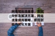 网站优化流量差，原因分析及解决方案，网站流量提升策略，原因剖析与优化方案