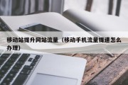 移动站提升网站流量（移动手机流量提速怎么办理）