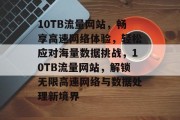 10TB流量网站，畅享高速网络体验，轻松应对海量数据挑战，10TB流量网站，解锁无限高速网络与数据处理新境界