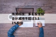伟测科技：多名股东拟合计减持不超过3.11%股份