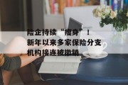 险企持续“瘦身”! 新年以来多家保险分支机构接连被撤销 险企持续“瘦身”! 新年以来多家保险分支机构接连被撤销
