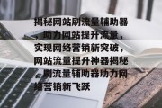 揭秘网站刷流量辅助器，助力网站提升流量，实现网络营销新突破，网站流量提升神器揭秘，刷流量辅助器助力网络营销新飞跃