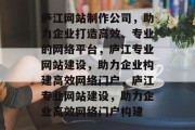 庐江网站制作公司，助力企业打造高效、专业的网络平台，庐江专业网站建设，助力企业构建高效网络门户，庐江专业网站建设，助力企业高效网络门户构建