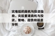 灾难后的商机与投资指南,灾后重建商机与投资,策略、趋势和前景分析 灾难后的商机与投资指南,灾后重建商机与投资,策略、趋势和前景分析
