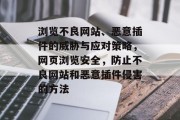 浏览不良网站、恶意插件的威胁与应对策略,网页浏览安全,防止不良网站和恶意插件侵害的方法 浏览不良网站、恶意插件的威胁与应对策略,网页浏览安全,防止不良网站和恶意插件侵害的方法