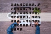 天津科技公司网站，助力企业发展，引领行业创新，天津科技赋能，助力企业腾飞，推动行业革新，天津科技赋能，助力企业腾飞，引领行业革新