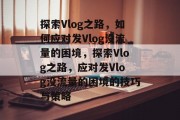 探索Vlog之路，如何应对发Vlog没流量的困境，探索Vlog之路，应对发Vlog没流量的困境的技巧与策略