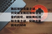 舞蹈视频流量之谜，如何突破发舞蹈视频没流量的困境，破解舞蹈视频流量之谜，突破流量困境的秘诀