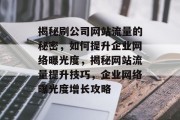 揭秘刷公司网站流量的秘密，如何提升企业网络曝光度，揭秘网站流量提升技巧，企业网络曝光度增长攻略