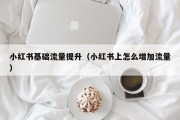 小红书基础流量提升（小红书上怎么增加流量）