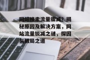 网站搜索流量骤减？揭秘原因及解决方案，网站流量锐减之谜，探因与破局之道