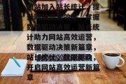 网站加入站长统计，提升网站运营效率，掌握数据驱动决策，站长统计助力网站高效运营，数据驱动决策新篇章，站长统计，数据驱动，开启网站高效运营新篇章