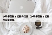小红书怎样才能提升流量（小红书怎样才能提升流量数据）