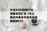 中证A500指数产品版图有望扩容 7家公募机构集体申报首批增强策略ETF