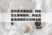 应对高流量挑战，网站优化策略解析，网站流量高峰期优化攻略全解析