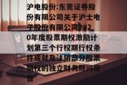 沪电股份:东莞证券股份有限公司关于沪士电子股份有限公司2020年度股票期权激励计划第三个行权期行权条件成就及注销部分股票期权的独立财务顾问报告 沪电股份:东莞证券股份有限公司关于沪士电子股份有限公司2020年度股票期权激励计划第三个行权期行权条件成就及注销部分股票期权的独立财务顾问报告