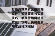 打造高效单页营销网站设计，关键要素与实战技巧，单页营销网站高效设计攻略，关键要素与实战技巧揭秘