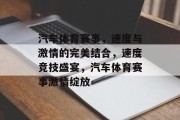 汽车体育赛事，速度与激情的完美结合，速度竞技盛宴，汽车体育赛事激情绽放
