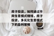 房子投资,如何通过不同生意模式赚钱,房子投资,多元化生意模式下的盈利策略 房子投资,如何通过不同生意模式赚钱,房子投资,多元化生意模式下的盈利策略